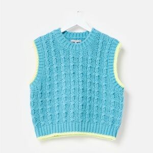Women’s OLIVER BONAS UK Blue Chunky Knitted Vest
